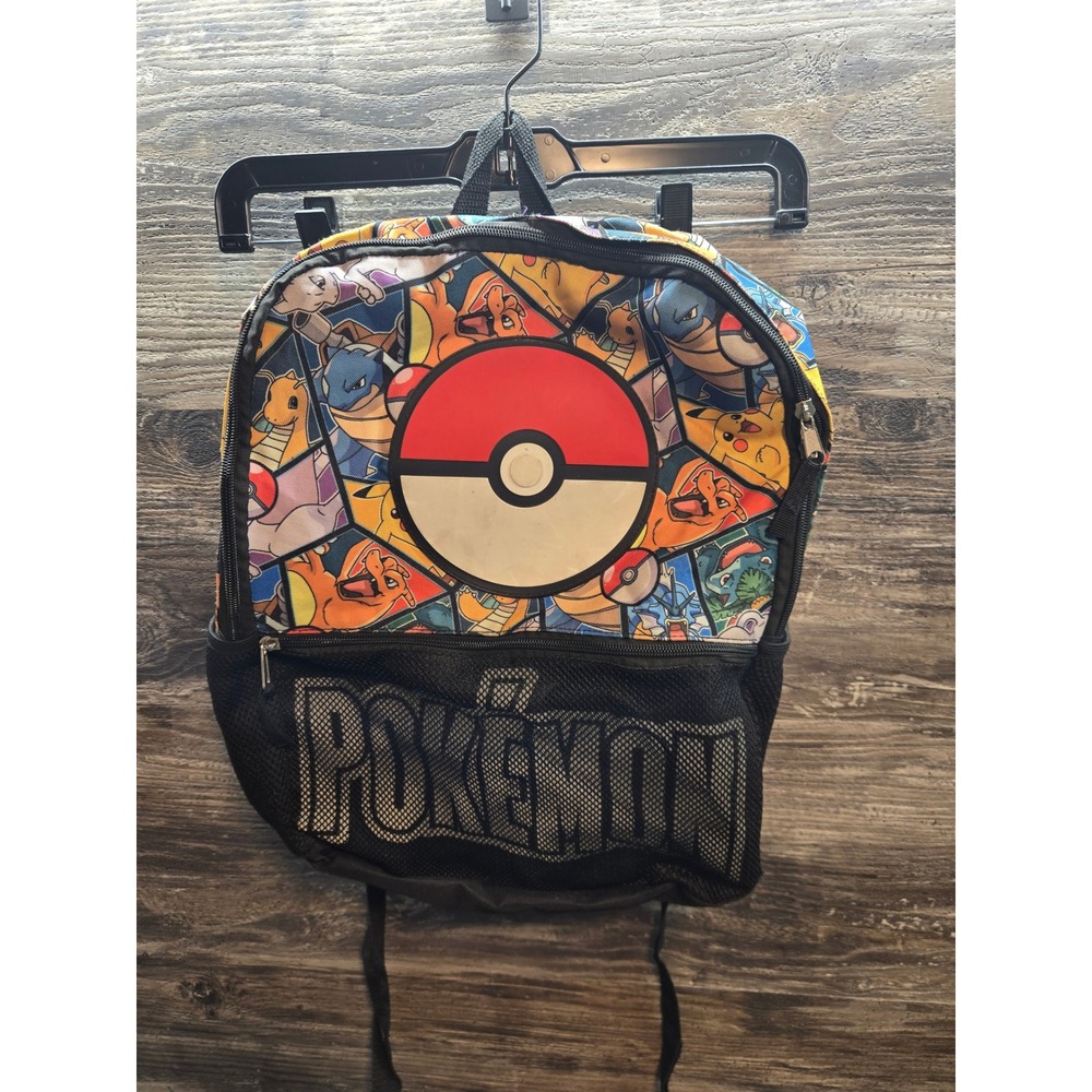 Pokemon Kids Backpack Pikachu Charizard Poke Ball Multi Color School Bag 16 inch